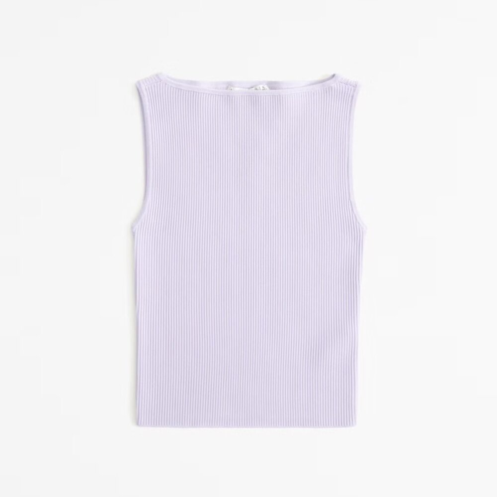 NWT Abercrombie Ottoman Slash Top Lavender XXS